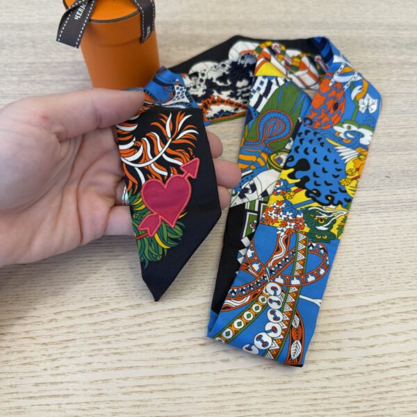 Hermes Multicolor Silk Twilly