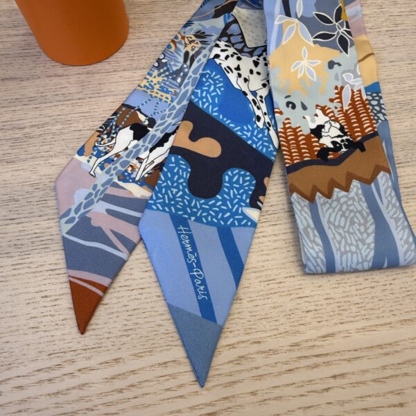 Hermes Multicolor Silk Twilly