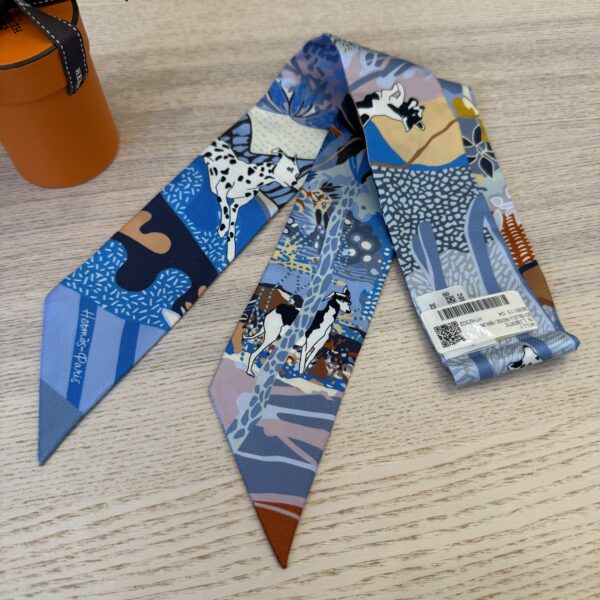 Hermes Multicolor Silk Twilly