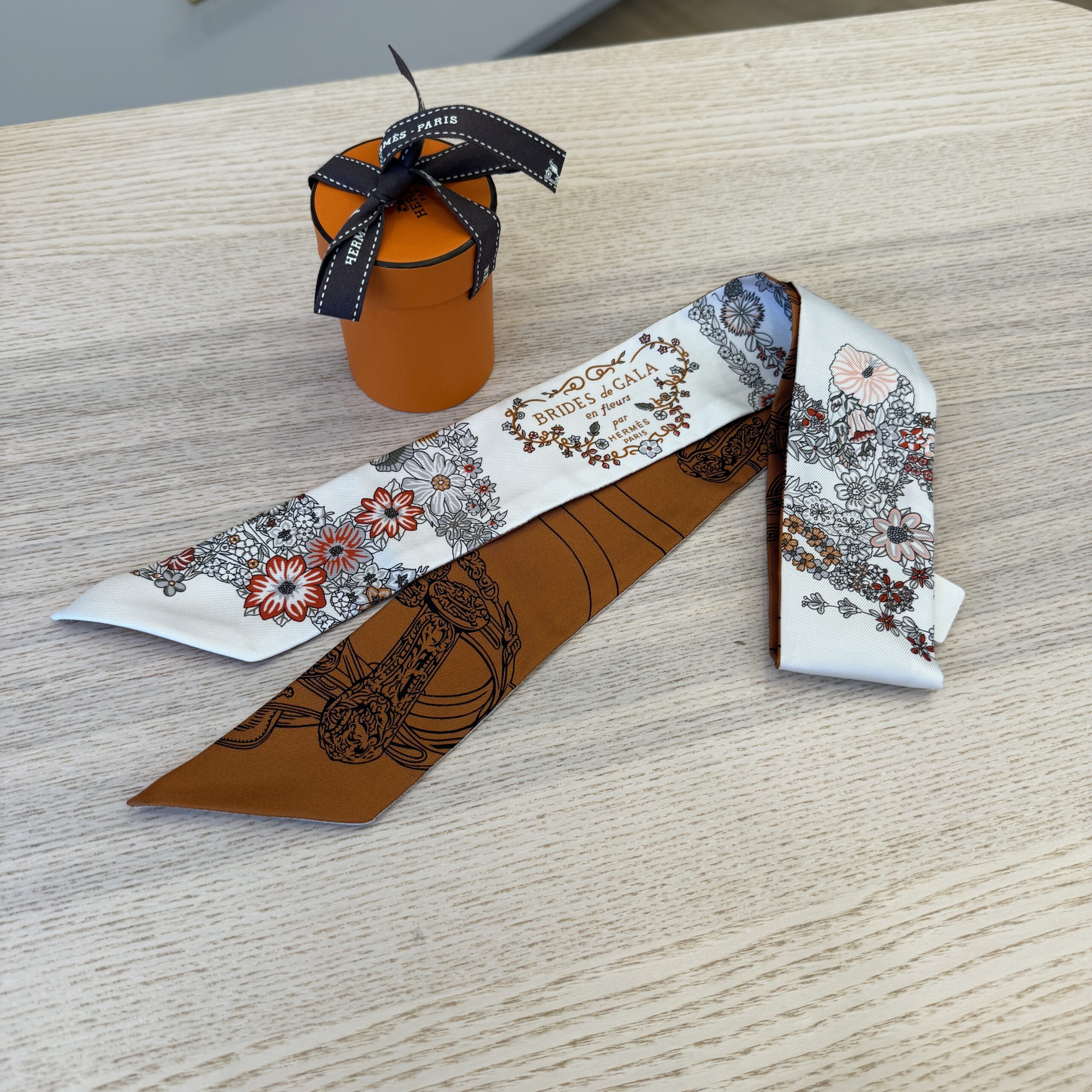 Hermes Multicolor Silk Twilly