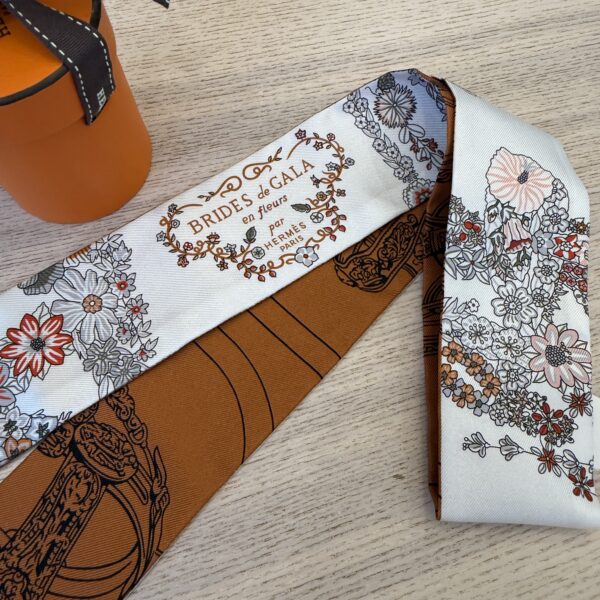 Hermes Multicolor Silk Twilly