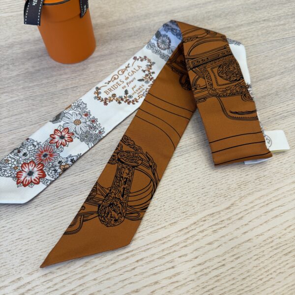Hermes Multicolor Silk Twilly