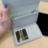 Chanel Caviar Quilted Medium Flap Wallet Light Blue