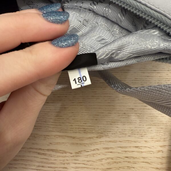 Prada Tessuto Nylon Mini Re-Edition 2000 Bag Light Grey/ Light Blue