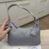 Prada Tessuto Nylon Mini Re-Edition 2000 Bag Light Grey/ Light Blue