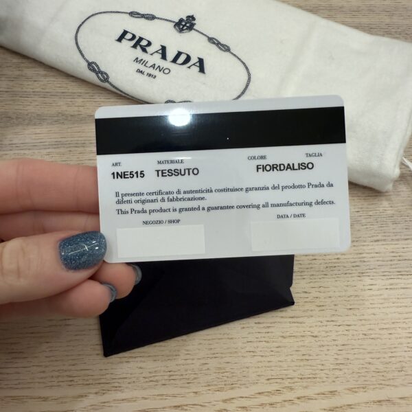 Prada Tessuto Nylon Mini Re-Edition 2000 Bag Light Grey/ Light Blue