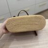 Loewe Square Anagram Straw Basket Tote Bag