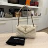 Saint Laurent YSL Small Loulou Puffer Cotton Twill Shoulder Bag