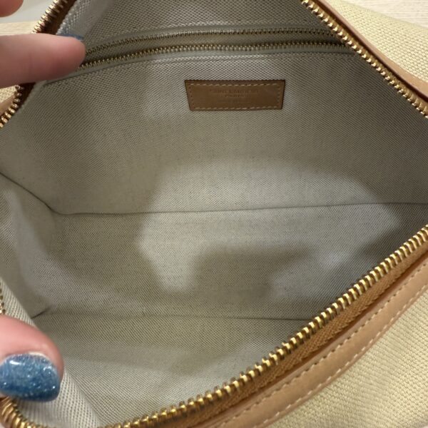 Saint Laurent YSL Camera Top-Handle Bag in Canvas and Leather