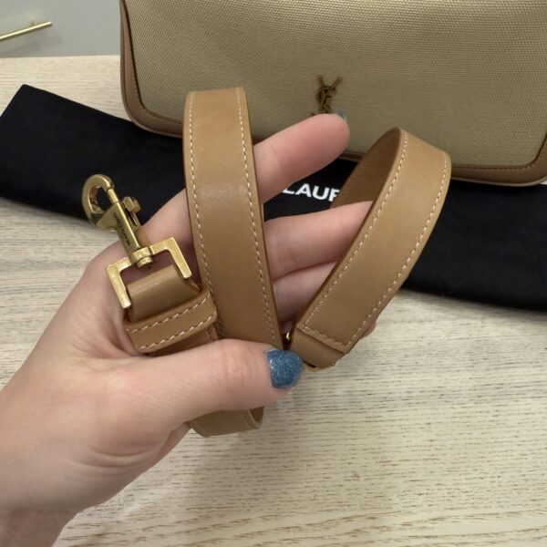 Saint Laurent YSL Camera Top-Handle Bag in Canvas and Leather