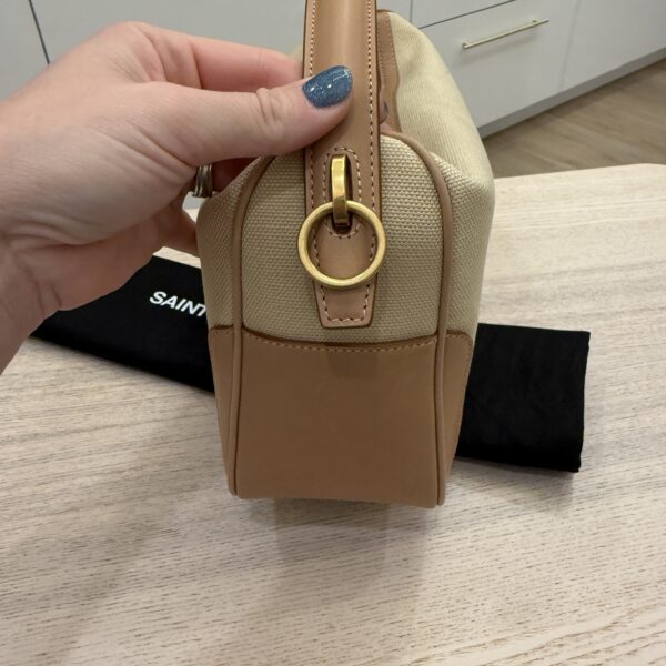 Saint Laurent YSL Camera Top-Handle Bag in Canvas and Leather