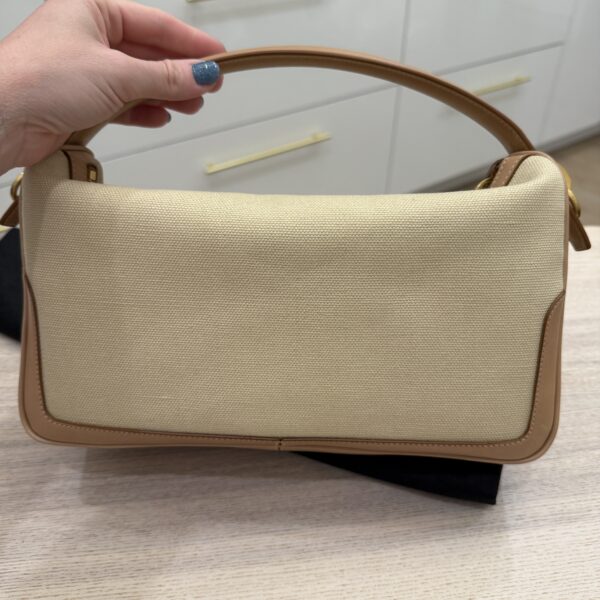 Saint Laurent YSL Camera Top-Handle Bag in Canvas and Leather