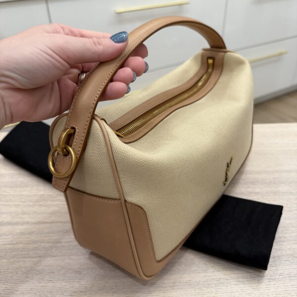 Saint Laurent YSL Camera Top-Handle Bag in Canvas and Leather