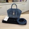 Givenchy Antigona Lock Mini Top-Handle Bag in Faded Denim