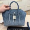 Givenchy Antigona Lock Mini Top-Handle Bag in Faded Denim