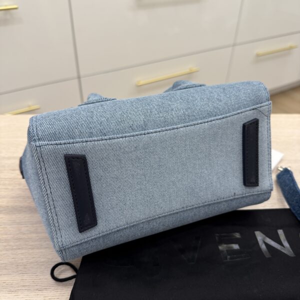 Givenchy Antigona Lock Mini Top-Handle Bag in Faded Denim