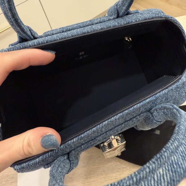 Givenchy Antigona Lock Mini Top-Handle Bag in Faded Denim