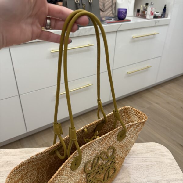 Loewe Small Anagram Basket bag in Palm and Calfskin