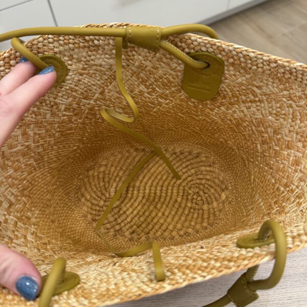 Loewe Small Anagram Basket bag in Palm and Calfskin