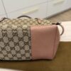 Gucci Monogram Textured Calfskin Medium Bree Foldover Tote Pink