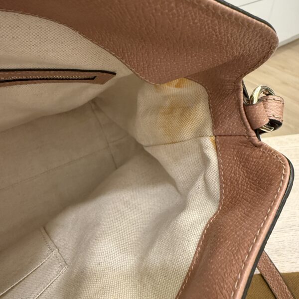 Gucci Monogram Textured Calfskin Medium Bree Foldover Tote Pink