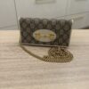 Gucci Horsebit 1955 Wallet with Chain GG Supreme with White