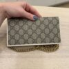 Gucci Horsebit 1955 Wallet with Chain GG Supreme with White