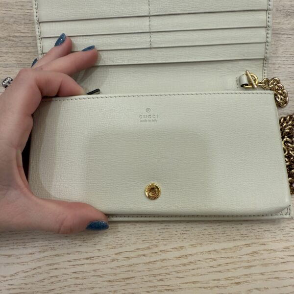 Gucci Horsebit 1955 Wallet with Chain GG Supreme with White