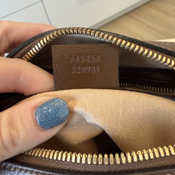 Gucci GG Supreme Monogram Small Horsebit 1955 Shoulder Bag Beige Brown Sugar