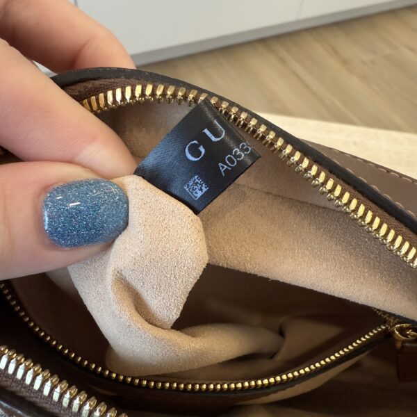 Gucci GG Supreme Monogram Small Horsebit 1955 Shoulder Bag Beige Brown Sugar