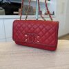 Chanel Filigree Flap Bag Quilted Caviar Medium Red Gold Hardware