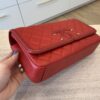 Chanel Filigree Flap Bag Quilted Caviar Medium Red Gold Hardware
