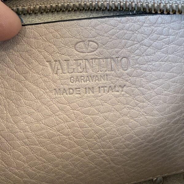 VALENTINO GARAVANI Pebbled Calfskin Rockstud Camera Crossbody Bag
