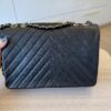 Chanel Calfskin Chevron Quilted Large Statement Flap Black