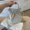 Gucci Blondie NM Bucket Bag Diagonal Quilted Leather Mini White