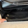 Saint Laurent Envelope Quilted Leather Chain Wallet Cream Black and White