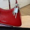 Givenchy Lucky Lock Small Embellished Glossed Textured-Leather Shoulder Bag Red