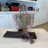 Gucci Monogram Small Bree Tote Beige Pink