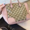 Gucci Monogram Small Bree Tote Beige Pink