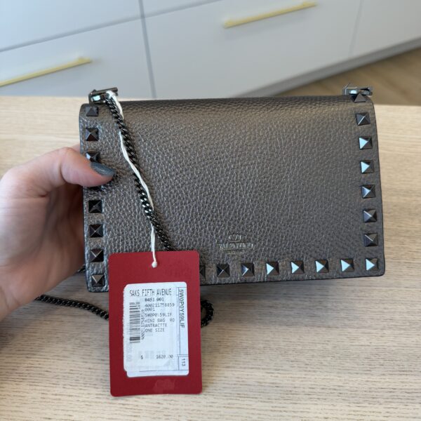 Valentino Garavani Rockstud Leather Pouch on Chain