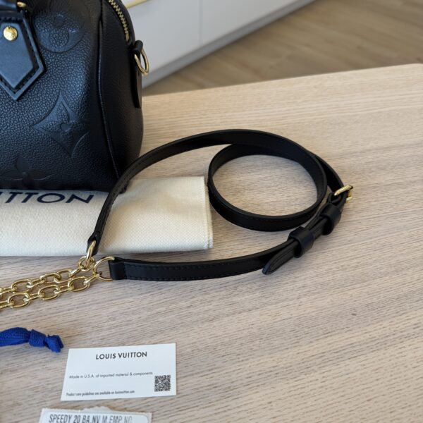 Louis Vuitton Speedy Bandouliere Bag Monogram Empreinte Giant 20 Black