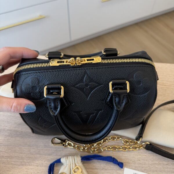 Louis Vuitton Speedy Bandouliere Bag Monogram Empreinte Giant 20 Black