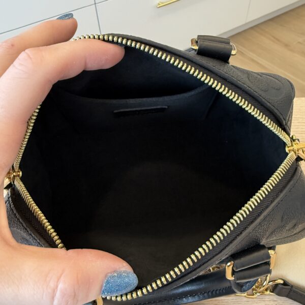 Louis Vuitton Speedy Bandouliere Bag Monogram Empreinte Giant 20 Black