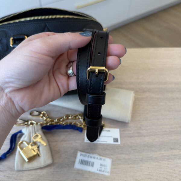 Louis Vuitton Speedy Bandouliere Bag Monogram Empreinte Giant 20 Black