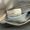 Christian Dior Metallic Grained Calfskin Cannage Small Lady Dior Silver Silver Hardware