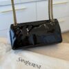 Saint Laurent Calypso Small YSL Shoulder Bag in Patent Padded Leather Black Gold Hardware