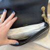 Saint Laurent Calypso Small YSL Shoulder Bag in Patent Padded Leather Black Gold Hardware