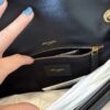 Saint Laurent Calypso Small YSL Shoulder Bag in Patent Padded Leather Black Gold Hardware