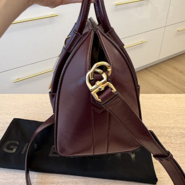 Givenchy Box Calfskin Mini Lock Antigona Oxblood Red