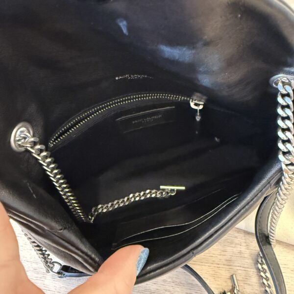 Saint Laurent Puffer Toy Bag In Quilted Lambskin Black and Silver Hardware
